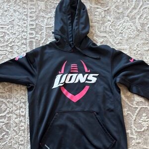 Nike Black and Pink Women's Hoodie